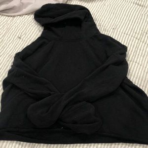abercrombie black cropped hoodie